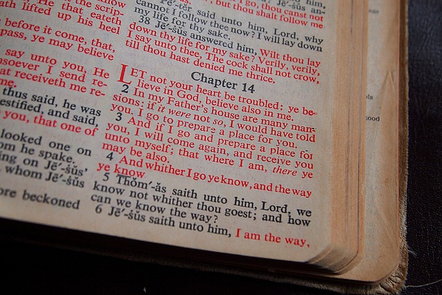 Bible Quotes for the Homeless--Open Bible, John 14