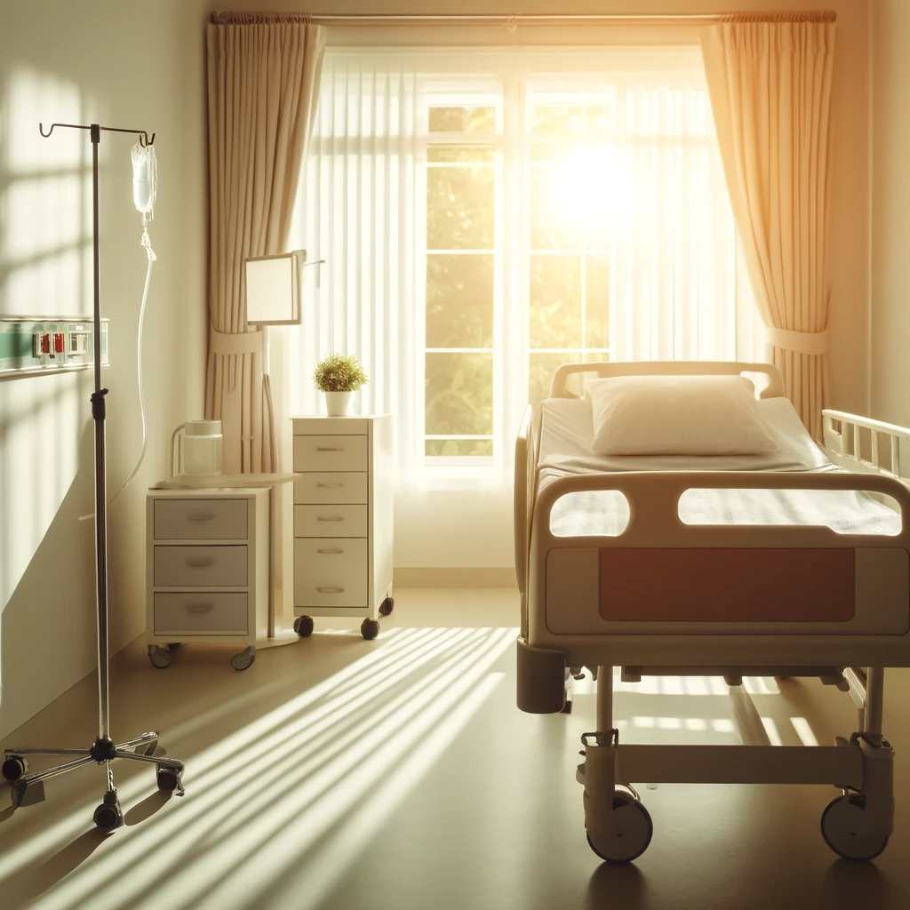 sunlight in a hospital room